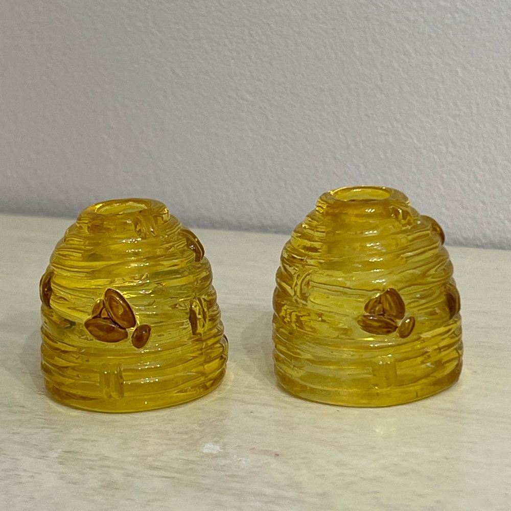 Vintage Bee Hive Candle Holders